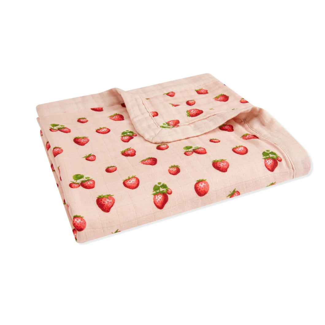 Milkbarn Organic Bamboo Lovey Three-Layer Muslin Blanket - The Monogram Shoppe