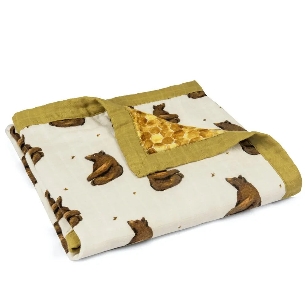 Milkbarn Organic Bamboo Lovey Three-Layer Muslin Blanket - The Monogram Shoppe