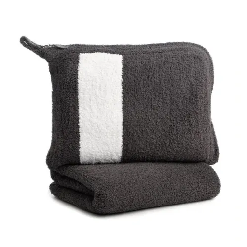 Kashwere Stripe & Solid Travel Blanket Set – The Monogram Shoppe