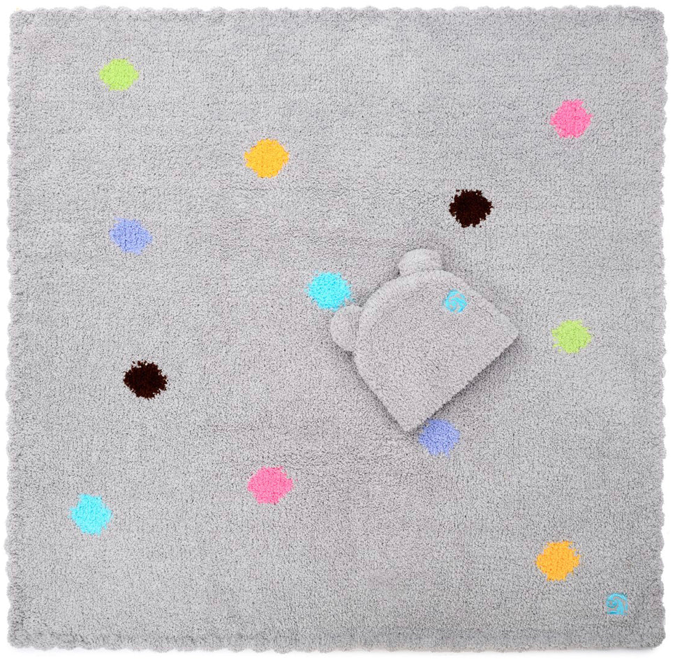 Kashwere Baby Blankets - Polka Dot w/ Bear Cap - The Monogram Shoppe
