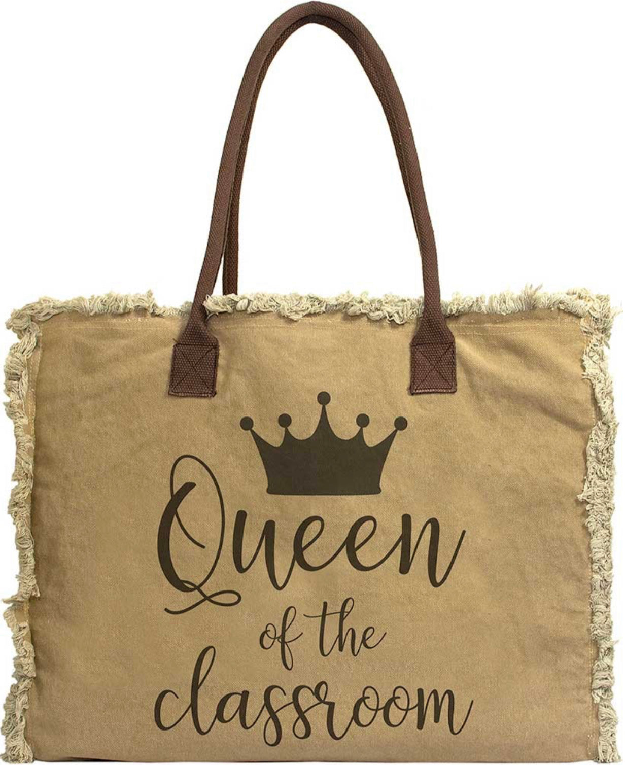 Personalised Tote Bag with Blue Monogram and Crown