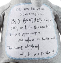 Mudpie Big Brother Sharing Poem Elephant Plush - The Monogram Shoppe