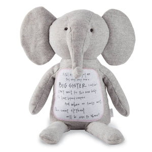 Mudpie Big Brother Sharing Poem Elephant Plush - The Monogram Shoppe