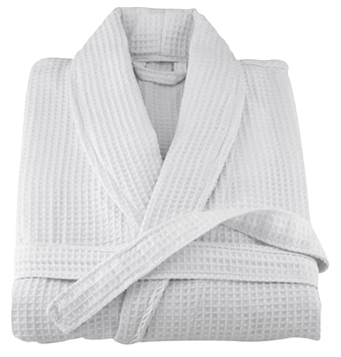 Waffle Weave White Spa Robe - Long Waffle Weave White Spa Robe - Long