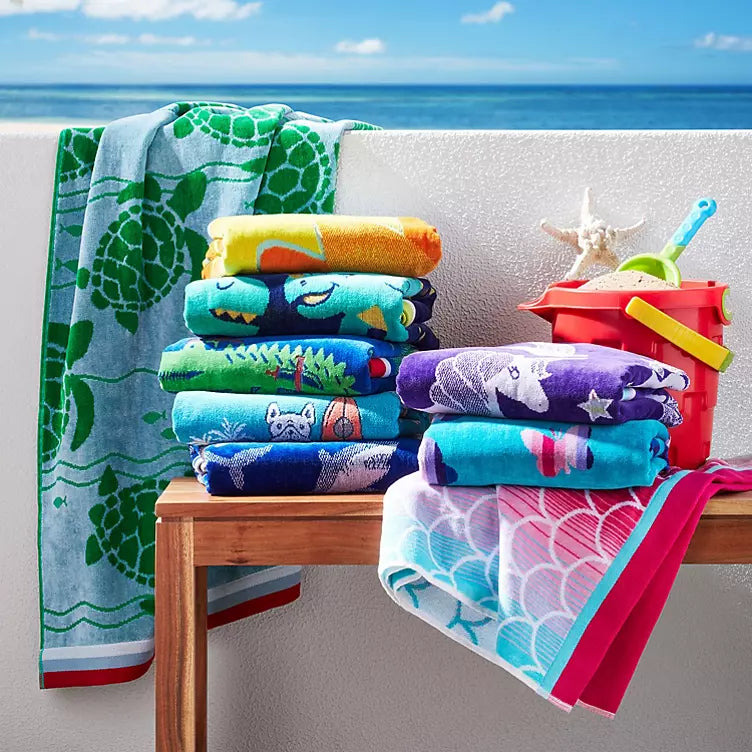 Plush beach store towels